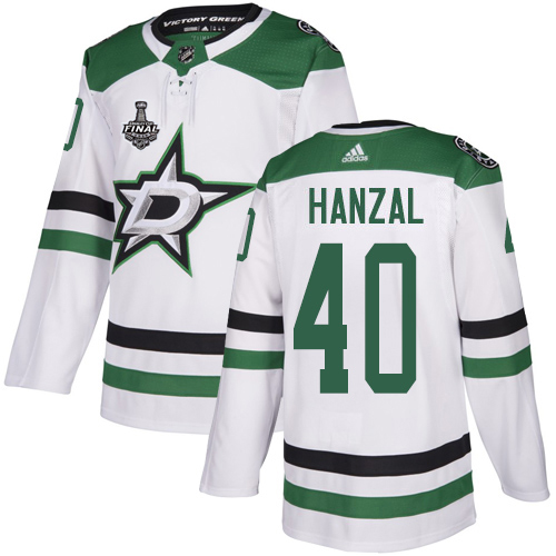 Adidas Men Dallas Stars 40 Martin Hanzal White Road Authentic 2020 Stanley Cup Final Stitched NHL Jersey